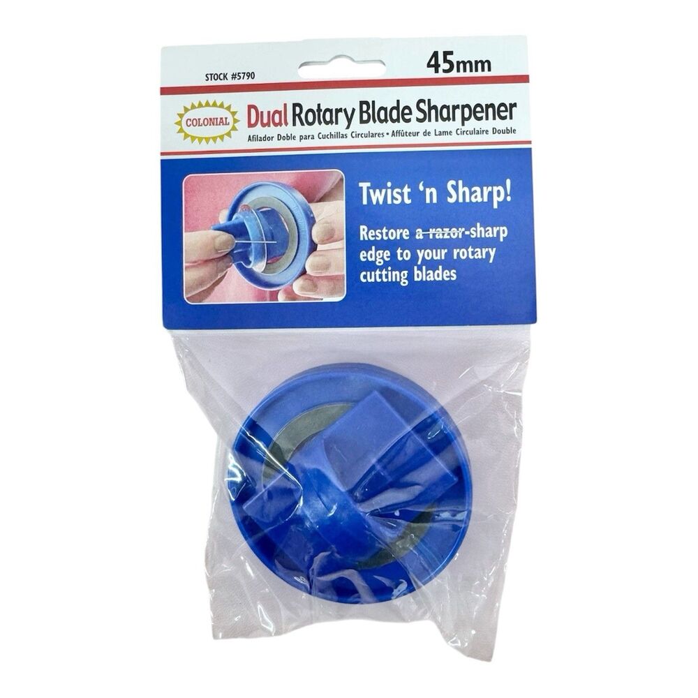 (A7) Colonial Needle Twist 'n Sharp 45mm Dual Rotary Blade Sharpener #5790 NEW